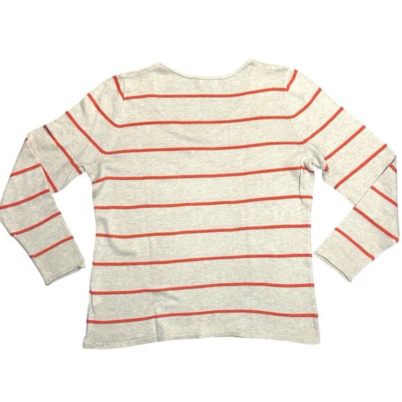 Sweaters Bundle Size L XL Orange White Striped Women's Pullover Winter Fall Cozy - Picture 5 of 9